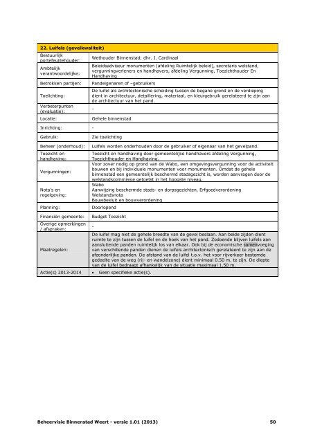 Beheervisie Binnenstad Weert.pdf - Gemeente Weert