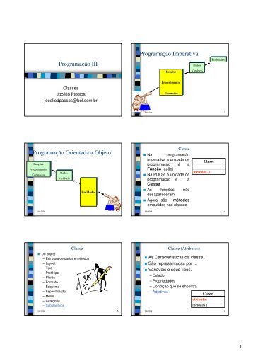 Programação III Programação Imperativa Programação ... - facape