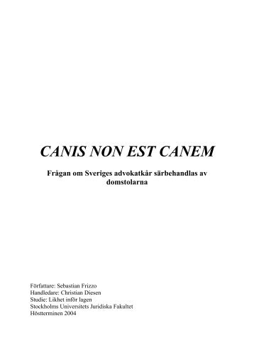 Canis non est canem” - SRSF