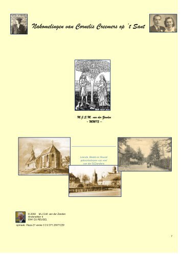 Nakomelingen van Cornelis Creemers op 't Sant - Thijs van der ...