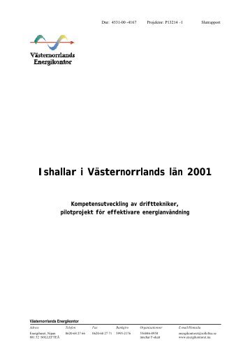 Ishallar i Västernorrlands län 2001