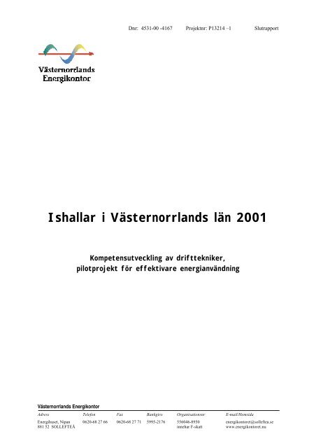 Ishallar i Västernorrlands län 2001