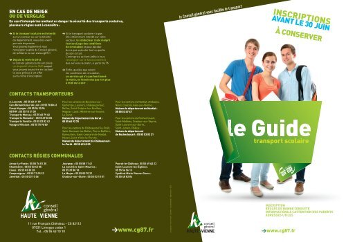 le petit guide des transports scolaires - Conseil Général de la Haute ...