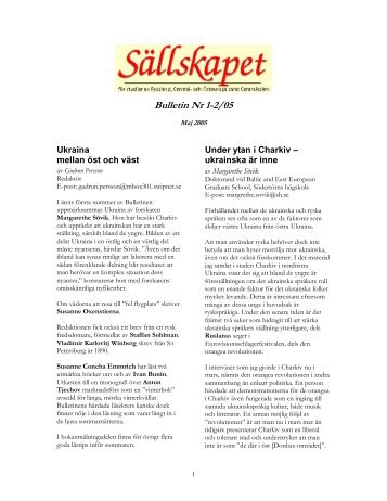 Maj 2005 - Sällskapet för studier av Ryssland, Central