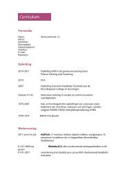 Curriculum Vitae - Werkplein Oost-Groningen