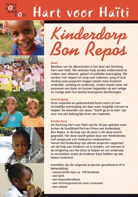 Kinderdorp Bon Repos - Hart voor Haiti
