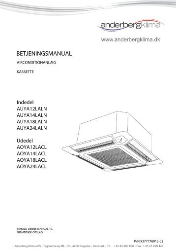 Fujitsu klimaanlæg_AUYA12-14-18-24LALN - Anderberg Klima