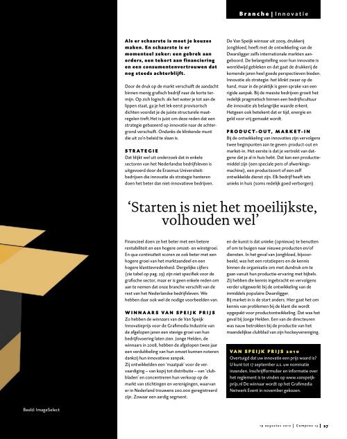 Hoe lonend is innovatie als strategie voor ... - Phaff & Partners