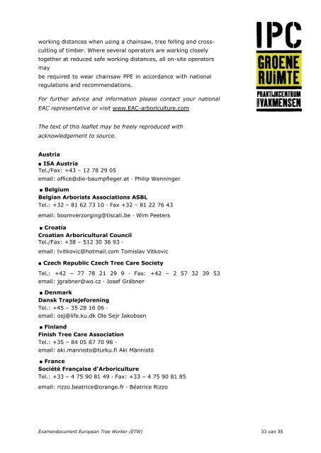 ETW examendocument - IPC Groene Ruimte