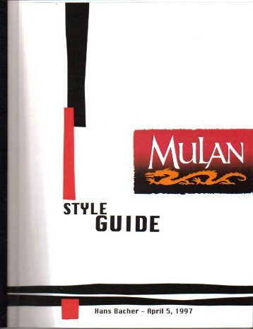 Mulan Style Guide - Chris Oatley