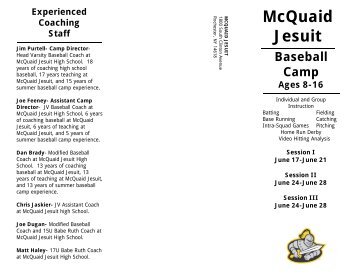 Baseball Camp - McQuaid Jesuit High School