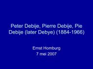 Peter Debije, Pierre Debije, Pie Debije (later Debye) - Zicht op ...