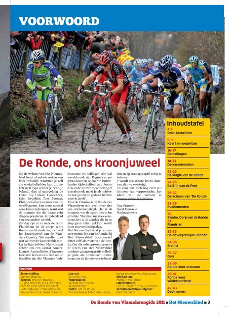 Ronde van Vlaanderen Ronde van Vlaanderen - De Standaard