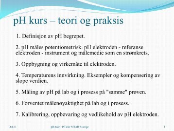 Ph kurs teori og praksis-Knut Erik Boland - Ifea