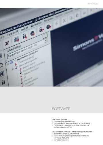 Download productblad "software" - SimonsVoss technologies