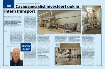 Cacaospecialist investeert ook in intern transport - Solids Processing