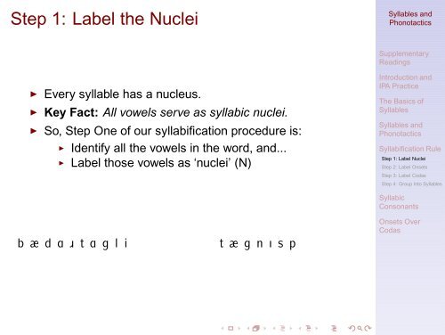 Syllables and Phonotactics