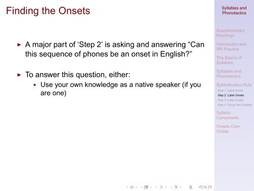 Syllables and Phonotactics