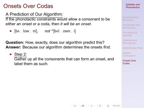 Syllables and Phonotactics