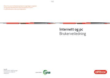 Internett og pc Brukerveiledning - Lyse