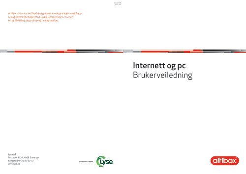 Internett og pc Brukerveiledning - Lyse