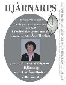 ENDAST BOKADE BESK TILL PASTORSEXPEDITIONEN TILLSVIDARE! Svenska kyrkan Hjrnarp-Tstarp Allegrdsvgen 10-12 266 75 Hjrnarp. Hjrnarp-Tstarps frsamling - Svenska kyrkan