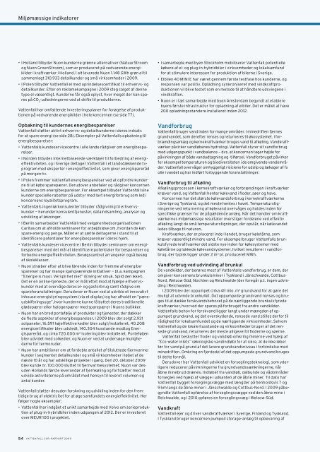 VATTENFALL CSR-RAPPORT 2009