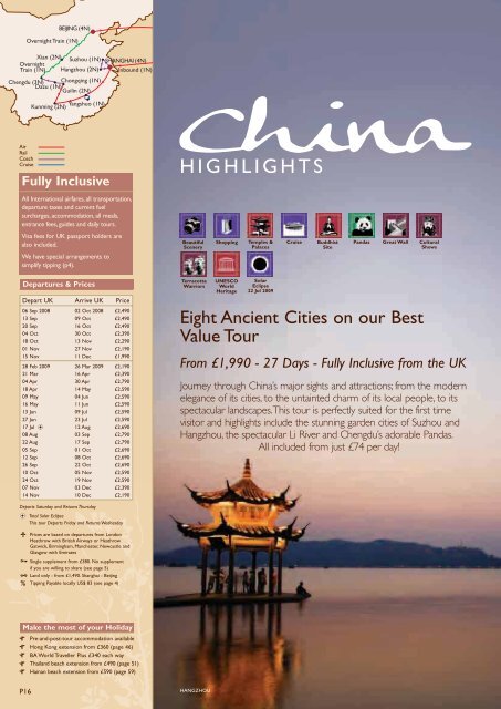Fully Inclusive from the UK - Wendy Wu Tours