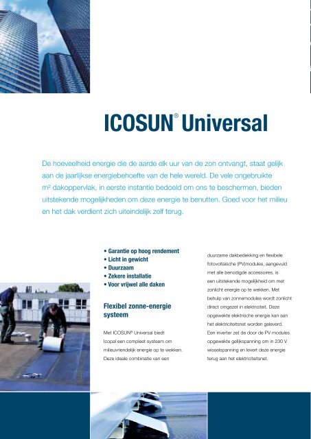 ICOSUN® Universal & ICOSUN® Console - Icopal