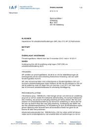 Överklagande av förvaltningsrättens dom, mål nr 10123-11 - IAF