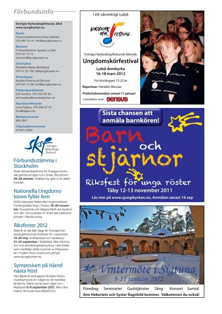 Nr 4/2011 - Sveriges Kyrkosångsförbund