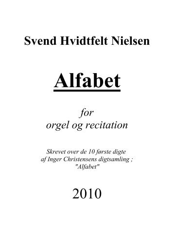 Alfabet - Svend Hvidtfelt Nielsen