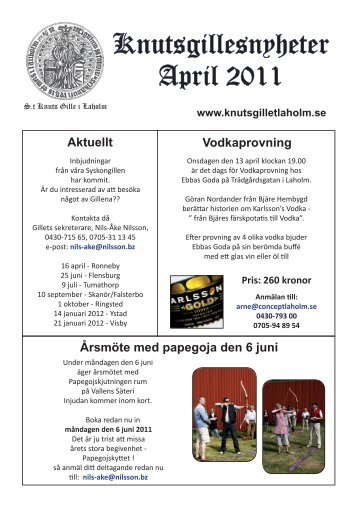 April 2011 A4.indd - S:t Knuts Gille i Laholm