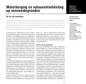 Waterberging en natuurontwikkeling op veenweidegronden -de rol ...