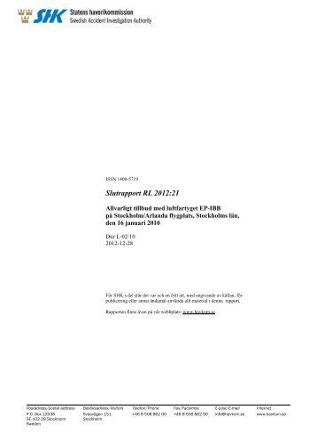 RL 2012_21.pdf - Statens Haverikommission