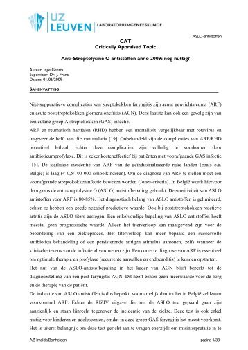 Laboratorium benaming: - UZ Leuven