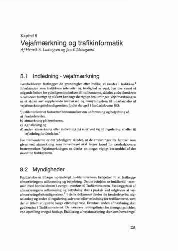 Kapitel 08 Vejafmærkning og trafikinformatik - Vejbanken