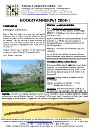 HOOGSTAMNIEUWS 2008-1 - Nationale Boomgaardenstichting