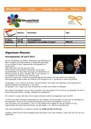 Nieuwsbrief 12 april 2013 - St. Martinusschool Millingen