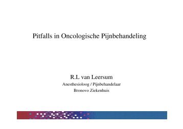 Pitfalls in Oncologische Pijnbehandeling