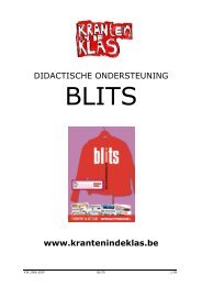 DIDACTISCHE ONDERSTEUNING www.krantenindeklas.be