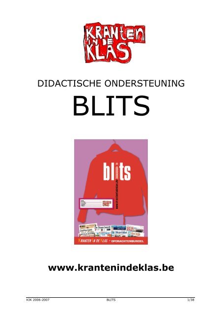 DIDACTISCHE ONDERSTEUNING www.krantenindeklas.be