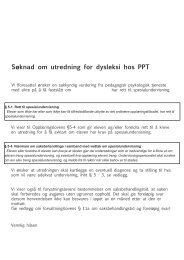 Søknad om utredning for dysleksi hos PPT - Dysleksiforbundet