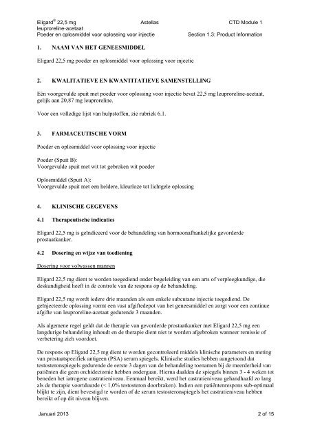 SmPC Eligard 22,5 mg - Astellas