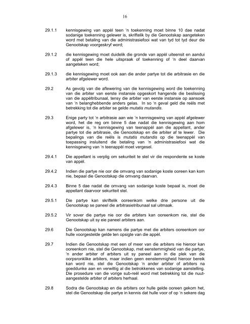 ARBITRASIE-REËLS VAN DIE AFRIKAANSE ARBITRASIE ...