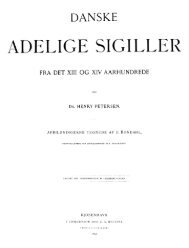 Henry Petersen: Adelige Sigiller fra Det XIII. og XIV. Aarhundrede