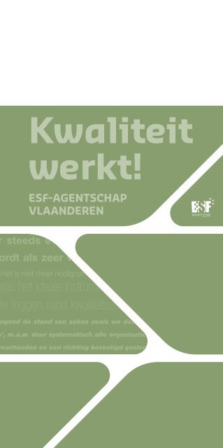 Kwaliteit werkt! (.pdf) - Expertisepunt