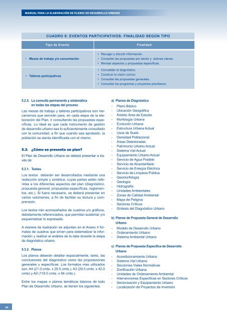 capítulo v: la consulta, participación y aprobación del plan