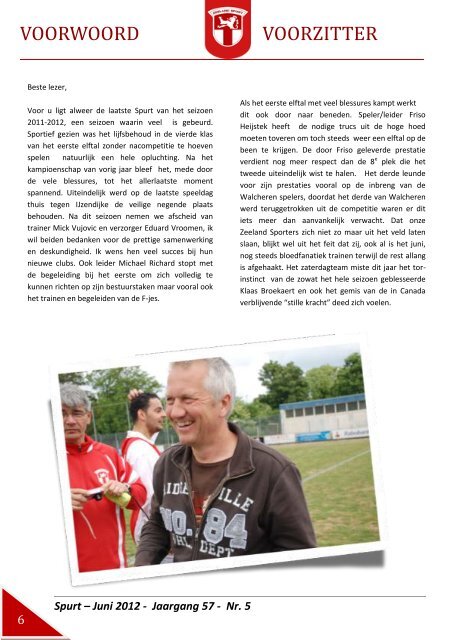 Spurt – Juni 2012 - Jaargang 57 - Nr. 5 - Zeeland Sport