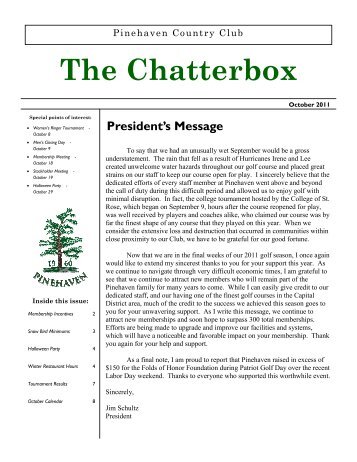 The Chatterbox - Pinehaven Country Club